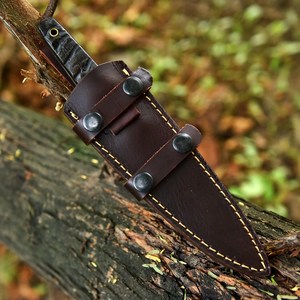 Handmade Carbon Steel High Polish Fixed Blade Hunting Camping <b>Knife</b> with Ram Horn <b>Handle</b> OEM ODM Available Factory Direct <b>Knives</b> - Product Image 6