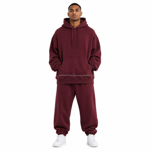 Fabricantes OEM/ODM, Conjuntos Deportivos Personalizados con Bordado, 400GSM, Transpirables, Cómodos, Holgados, Sudadera con Capucha Extra Grande para Otoño - Product Image 1
