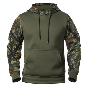 Sudadera con capucha de camuflaje Premium Pullover Sudadera de lana con bolsillo de canguro Mangas largas Etiqueta privada Sudaderas con capucha de caza personalizadas a granel - Product Image 5