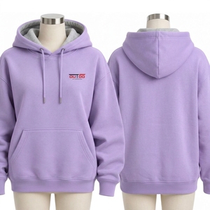 เสื้อฮู้ดดี้ผู้หญิงผ้าฝ้ายเนื้อหนานุ่ม ซับในขนนุ่ม ทรงหลวมไหล่ตก สวมใส่สบาย ตัดเย็บตามสั่ง เสื้อฮู้ดดี้โอเวอร์ไซส์สำหรับผู้หญิง - Product Image 6