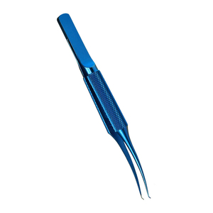 Pinzas Corneales Profesionales con Plataforma de Ligadura de 0.12 mm, Titanio Azul, Instrumento Quirúrgico Oftálmico Manual - Product Image 6