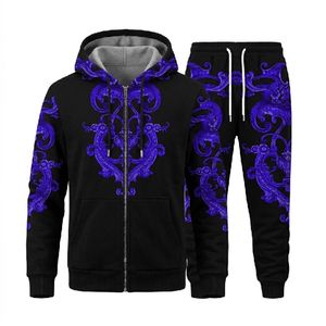 Chándales ajustados para hombre con logo personalizado, de forro polar técnico con franjas laterales, chándal de invierno de forro polar técnico - Product Image 5