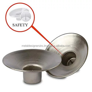 Bougeoir de sécurité (épingle centrale)-Nickel plaqué, goutte à goutte d'argent (lot de 2) Article de décoration pour la décoration intérieure Bureau Table Centerpie - Product Image 3
