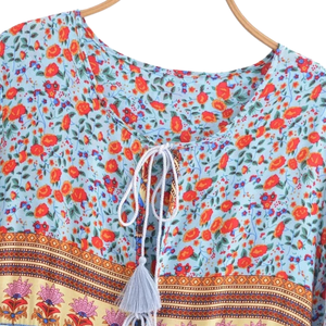 Vestido Midi con Estampado Floral para Mujer, Elegante y Casual - Product Image 3