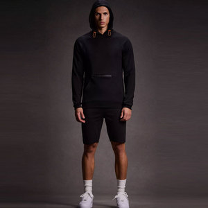 Ensemble sweat à capuche et short décontracté pour femme, toucher doux, ensemble assorti sweat à capuche et short pour femme - Product Image 1