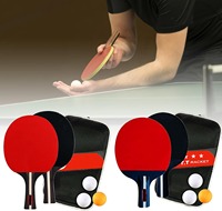 Raquette de tennis de table professionnelle de haute qualité en fibre de carbone et plastique avec lame en bois durable et poignée confortable