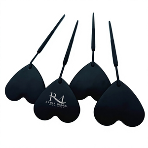 Espejo de Extensión de Pestañas con Mango de Agarre de Diamante en Color Negro Mate con Recubrimiento en Polvo de Alta Calidad, Logotipo Personalizado, Forma de Corazón - Product Image 5