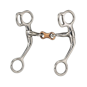 Bocado de acero inoxidable para caballo con anillos de cobre y boquilla articulada, tamaño personalizado para equitación, precio bajo - Product Image 2