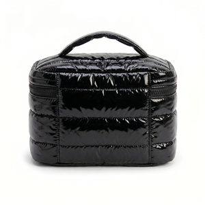 RootsMen Black Nylon Large Capacity Cosmetic <b>Case</b> with Zipper Closure and Soft Handle 25x15x7cm Fashion Travel Bag - Product Image 2