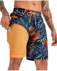 Neleus Men's Quick Dry <b>Canvas</b> Sport Shorts Solid Color Digital Front Drawstring Waist Knitted Mesh Light Blue Gray Black - Product Image 5