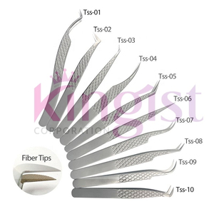 Professional Stainless Steel Eyelash Extension Tweezers Set with <b>Precision</b> Angled Tips Anti Slip Grip for Salon Lash Artists Pro - Product Image 2
