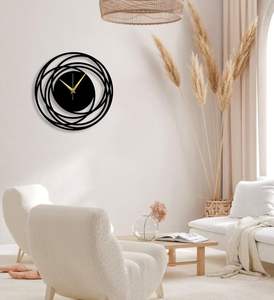 Horloge murale analogique ronde pour salon, chambre, bureau et décoration intérieure, style vintage-moderne - Product Image 6