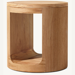 Oval Shaped Teak <b>Dining</b> <b>Table</b> with Hole Design Modern Minimalist Outdoor Furniture Customized Size - Product Image 2