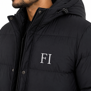 Custom Men's Long Softshell Puffer Jacket <b>Winter</b> Streetwear Coat Oversized Warm <b>Quilted</b> OEM Men's Jackets Wholesale Supplier USA - Product Image 5