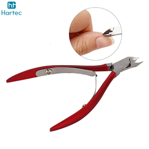 Ergonomic Red Handle Cuticle <b>Trimmer</b> High Precision Nail Dead Skin Remover Sharp Steel Nail Clippers For Wholesale Rate - Product Image 6
