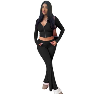 Yoga Set 2 Piece Women's Outfits <b>Workout</b> Fitness Jogger Leggings Set Long Sleeve Yoga <b>Jacket</b> Flare Pant Women Tracksuit Set 2026 - Product Image 5