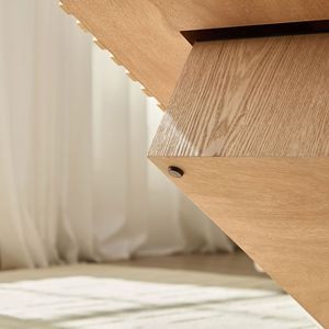 35.43 Inch Modern Handcrafted Square Drum <b>Coffee</b> <b>Table</b> Sturdy MDF Ped <b>Small</b> Wooden Design for Living Room - Product Image 4