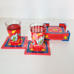 Cesta de Madera Azul y Rosa con Hierba Moonj, Marca theperfectbazaar, Decoración para el Hogar, Hecha en Uttar Pradesh - Product Image 2