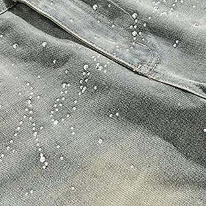 กางเกงยีนส์ขาสั้นผู้ชายรุ่นใหม่ล่าสุด คุณภาพพรีเมียม ผ้าฝ้ายระบายอากาศ ตกแต่งด้วยคริสตัล ทรงสลิมฟิต สไตล์ลำลอง สำหรับฤดูร้อน - Product Image 5