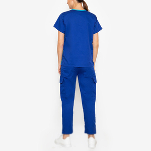 <b>Scrub</b> <b>Set</b> for Women - V-Neck <b>Scrub</b> Top & Wide-Leg Pants Medical Uniforms with Stretch Fabric, Multiple Pockets - Product Image 2