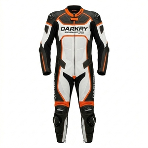 Traje de Cuero Personalizado para Motociclismo de Competición al por Mayor OEM, Equipo de Protección para Motociclistas para Días de Pista, Ropa de Cuero Vacuno con Armadura CE - Product Image 2