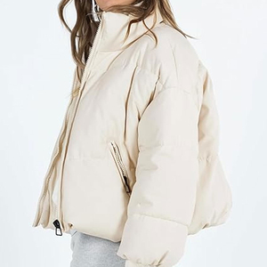 Fashion Winter Women Puffer Jacket Wholesale Custom <b>Bubble</b> <b>Coat</b> OEM Breathable Windproof Comfortable Hooded Eco-Friendly Cotton - Product Image 3