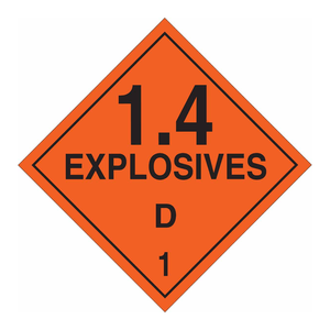 Panneau de signalisation de sécurité Brady Explosives D-1 pour zones à risque intérieures et extérieures - Product Image 2