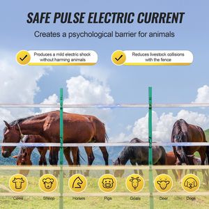 Nastro per Recinzione Elettrica Affidabile Larghezza 3/4 Pollici 1640Ft 500M Polytape Filo Caldo 6 Fili in Acciaio Inossidabile Attrezzatura per Allevamento - Product Image 1