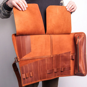 Fashion leather <b>tool</b> <b>roll</b> organizer bags wholesale OEM supplier custom logo export quality portable storage in reasonable price - Product Image 3