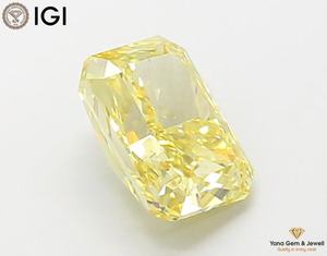 Diamant de laboratoire cultivé CVD de couleur jaune vif fantaisie, clarté VS2, avec certificat IGI, taille Radiant de 1,50 CARAT pour bague de luxe - Product Image 6
