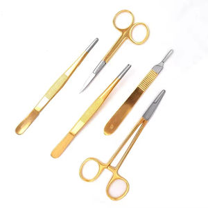Juego de 5 Piezas de Instrumentos de Disección para Estudiantes de Medicina, Acero Alemán, Recubrimiento Dorado, Manual, para Laboratorio de Biología, por Blush Surgical - Product Image 6