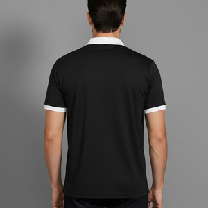 Polo en jersey pour hommes, manches courtes, fermeture éclair, 100 % coton, logo imprimé DTF personnalisé, séchage rapide, couleur unie, vente en gros - Product Image 5