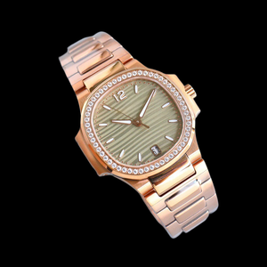 Nuevo Reloj de Pulsera para Hombre de Diseño Moderno con Esfera Verde Lujosa, Fecha Automática, Bisel Redondo y Diamantes Moissanite - Product Image 3