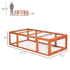 Grande Conigliera in Legno per Esterni con Porte Chiudibili, Recinto e Area di Gioco per Piccoli Animali, Prodotto Naturale - Product Image 2