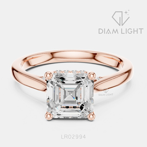 Bague en diamant de laboratoire taille Asscher 1,78 carat, certifiée IGI, or blanc 14 carats, couleur F+, clarté VS+, pour anniversaire, fiançailles, cadeau - Product Image 3