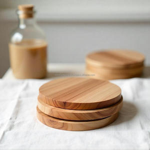 Sous-verres en bois faits à la main pour décor de bureau à domicile Protection de table rustique naturelle pour tasses à café et thé Fournisseur en vrac de l'Inde - Product Image 3