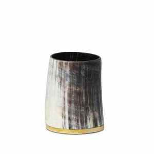 Vaso de chupito de cuerno de búfalo natural con diseño antiguo, hecho a mano en India, artesanía tallada de calidad para exportación, para beber. - Product Image 5