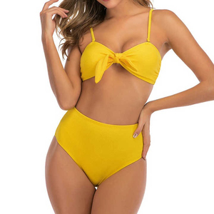 Conjunto de Bikini al por Mayor para Niñas, Último Diseño, Color Sólido, Conjunto de Bikini para Mujer, el Mejor Conjunto de Bikini Personalizado para Piscina, Precio Económico - Product Image 1