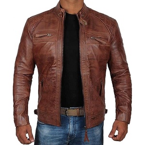 100% cuir véritable dernière conception hommes mode veste personnalisée lâche mode hommes veste en cuir - Product Image 4
