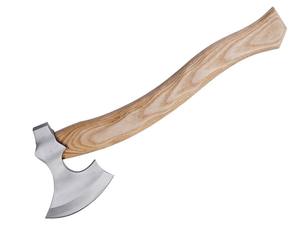 Hand-Forged High Carbon Steel Builder's Hatchet Custom OEM High-Carbon <b>Wood</b> Handle Bearded Head with Leather Sheath - Product Image 3