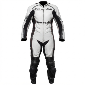 Traje de Carreras Kawasaki Ninja MotoCP Premium de Una Pieza Completo para Pista con Protectores Deslizantes OEM CE - Product Image 1
