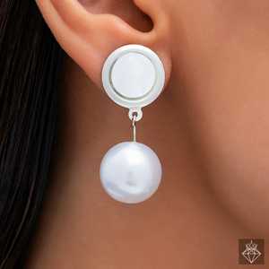 Boucles d'oreilles en perles cloutées en résine PRAO pour femmes - Product Image 2