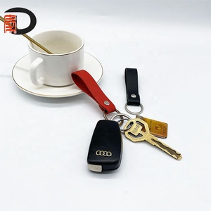 Wholesale Handmade <b>Custom</b> Real Leather Keychain with <b>Custom</b> logo <b>Key</b> Ring Personalised <b>Key</b> Chain for Bag and Gift - Product Image 2