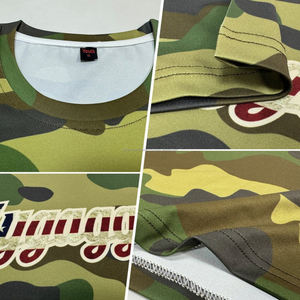 Venta al por mayor OEM personalizado sublimación transpirable manga corta hombres sostenibles camisetas sublimación Milicia patrón impreso camisetas - Product Image 2