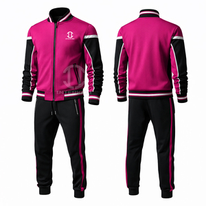 Men Winter Full Zip Hooded Joggers Sweat <b>pants</b> with Zip Pockets Jogging Warm Tactical Set Fleece <b>Lined</b> Cotton Tracksuit Set - Product Image 5
