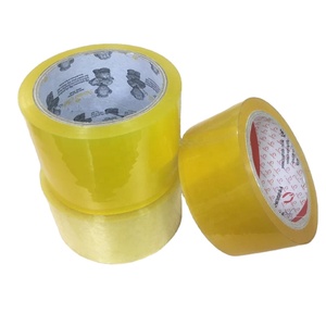 Ruban d'emballage adhésif acrylique jaunâtre activé à l'eau simple face BOPP de haute qualité - Product Image 3