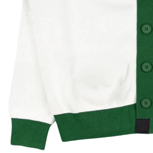 OEM Jacquard Cardigan Sweater Custom V-Neck Button <b>Jumper</b> with custom logo for Autumn winter Seasons - Product Image 5