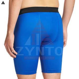 Shorts de compression athlétiques pour hommes à séchage rapide, taille élastique, couleur unie, pour entraînement et fitness, à bas prix - Product Image 2