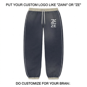 Pantalon de jogging ZAINI ZI-117 en molleton de coton et polyester 320 GSM, couleur anthracite, respirant, écologique, séchage rapide, plissé devant - Product Image 1