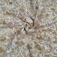 Tissu en dentelle filet africaine nigériane écologique très demandé, richement perlé à la main, pour robe George, pour mariage, pour femme